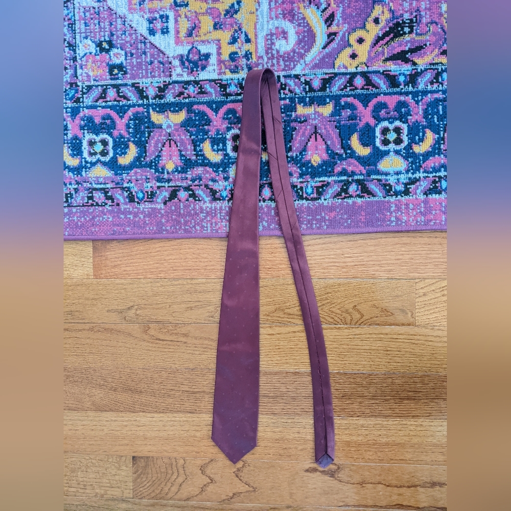 Buckingham Silky Maroon Red Solid Color Tie